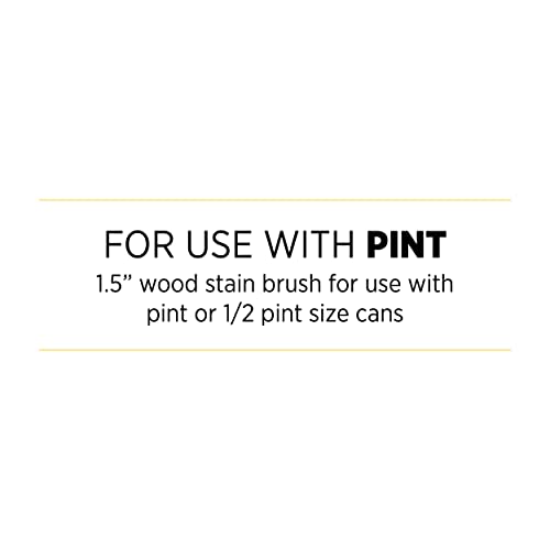 Minwax 427310008 Polycrylic Wood Stain Brush, 1.5”, White - size: 1-1/2 in.