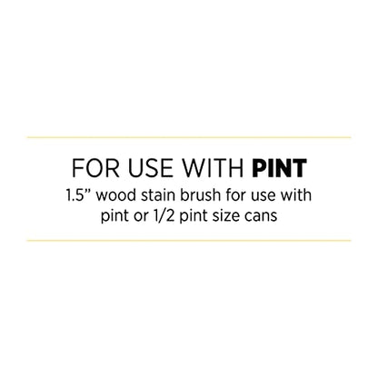 Minwax 427310008 Polycrylic Wood Stain Brush, 1.5”, White - size: 1-1/2 in.
