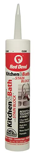 Red Devil 0757 Kitchen & Bath Stain Block Sealant, 12-Pack, Clear, 12 Pack - color: Clear, size: 12 Pack, style: 10.1 oz.