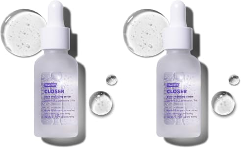 FRANKLY Closer Serum | Pore Minimizer Serum | 9 Peptides, Vegan Collagen, Adenosine, PHA | Korean Pore Minimizer for Glass Skin, Anti-Aging, Hydration, Elasticity | 1.01 fl oz (Pack of 2) - size: 1.01 Fl Oz (Pack of 2)