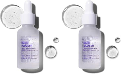 FRANKLY Closer Serum | Pore Minimizer Serum | 9 Peptides, Vegan Collagen, Adenosine, PHA | Korean Pore Minimizer for Glass Skin, Anti-Aging, Hydration, Elasticity | 1.01 fl oz (Pack of 2) - size: 1.01 Fl Oz (Pack of 2)