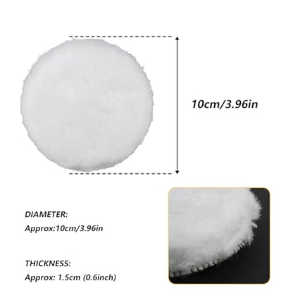 6 Piece 4 Inch Wool Buffing Pad, for Car Polishing and Waxing