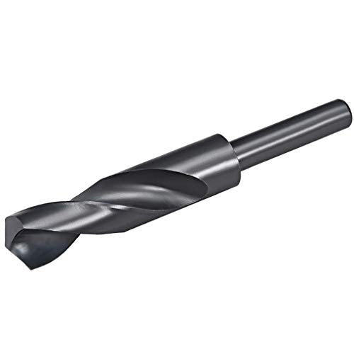 22mm(55/64-Inch) Reduced Shank Drill Bit, 1/2” Shank High Speed Steel Twist Drill Bit HSS-9341 for Aluminum Plate Copper Wood Stainless Steel - size: 22mm