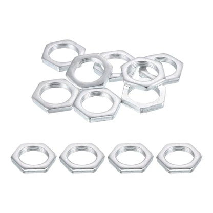 PATIKIL M18x1x4mm Steel Hex Nuts, 12Pcs Metric Fine Thread Carbon Steel Zinc Plated Finished Hardware Screw Nuts Fasteners for Machinery Manufacturing, Industrial Use, 24mm Width - size: M18x1x4mm