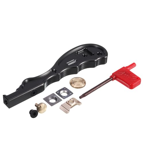 HONGDUI 2-in-1 Carbide Wood Scraper, Aluminum Alloy Woodworking Scraper