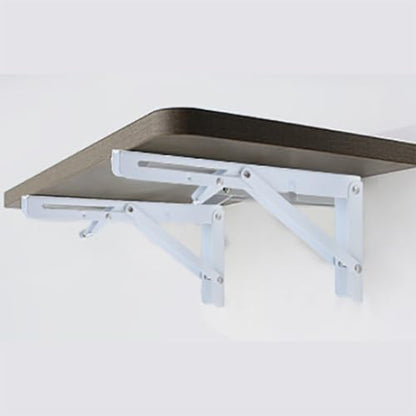 White Folding Shelf Brackets Max. Load 220 lb, Heavy Duty DIY Wall Mounted Shelf Bracket Space Saving for Table Work Bench (12 INCH-2PCS) - size: 12 INCH-2PCS