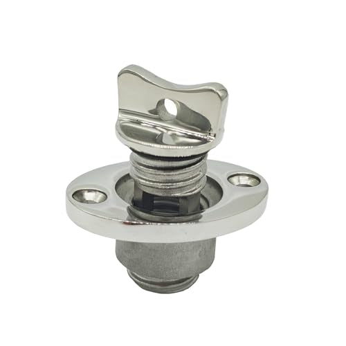 4Pcs Oval Garboard Boat Drain Plug Fits 1“ Hole, Thread 3/4'' SS316