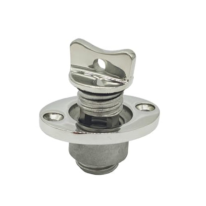 4Pcs Oval Garboard Boat Drain Plug Fits 1“ Hole, Thread 3/4'' SS316