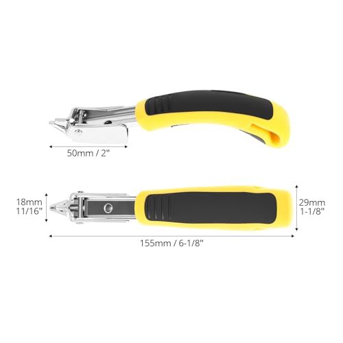 QWORK Heavy Duty Staple Remover Staple Puller Tool, 2 Pack Upholstery Staple Remover with Stainless Steel Tip for Furniture Carpet Cartons Wood Boxes Frames Floors