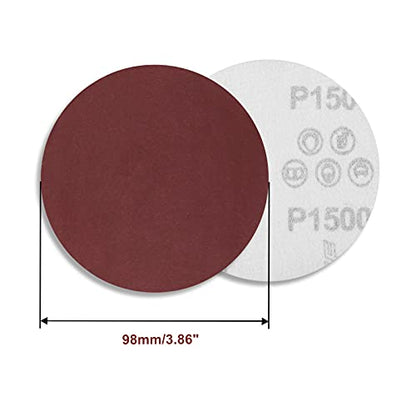 SPEEDWOX 50pcs Sanding Discs 4 Inches Sandpaper 1500 Grit Hook and Loop Sanding Discs for Drill Grinder Rotary Tools No Hole - size: 1500 Grit