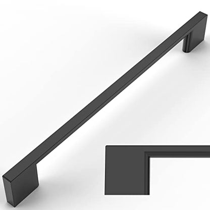 Amerdeco 10 Pack Matte Black Cabinet Pulls 7.5" - color: Matte Black, size: 7.5" hole center