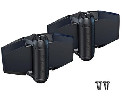 D&D TCA3S3BTS TruClose Gate Hinge Wood, Vinyl Square Gates, Black, 2 pcs - size: Adjustable gate gap: 3/8”–7/8” gate frame to post