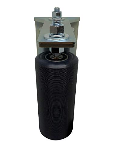 Slide Gate Guide Roller 6" Black L Rear Post Bracket Universal Heavy Duty Adjustable Dual Nylon Rollers Gate Support Assembly for Sliding Rolling Gates – Eagle Guide Rollers EG113