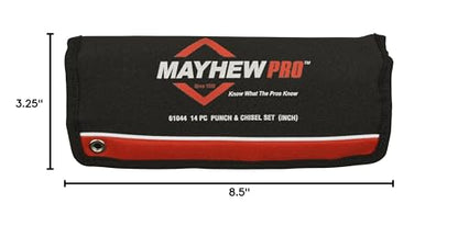 Mayhew Pro 61044 Punch and Chisel Kit, 14-Piece,Black - color: Black Oxide Finish, size: 14-Piece