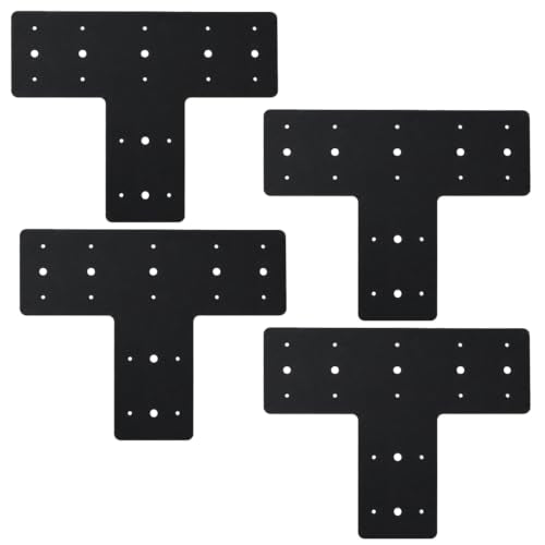 4 Pack 17''x5'' T Post Timber Brackets for Wood 6X6 Post - size: T shape