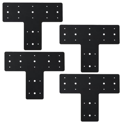 4 Pack 17''x5'' T Post Timber Brackets for Wood 6X6 Post - size: T shape