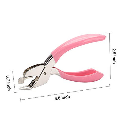Staple Remover Tool for Office Heavy Hand Staple Pin Pull Easy to Remove(Pink) - color: Pink