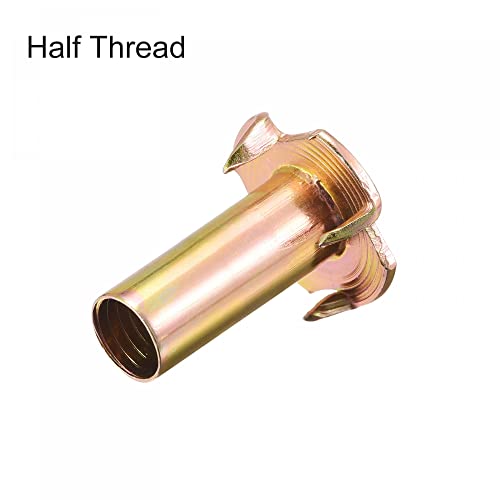 uxcell M8x26mm T-Nuts 4 Pronged Tee Nut Carbon Steel Threaded Inserts for Wood 24pcs - size: M8x26mm