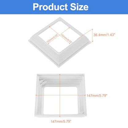 uxcell 8Pcs Post Skirt, 4"x4" Plastic Deck Post Base Cover Split Style Sleeves Porch Column Wraps for Fence Stair Handrail Railing Porch, White