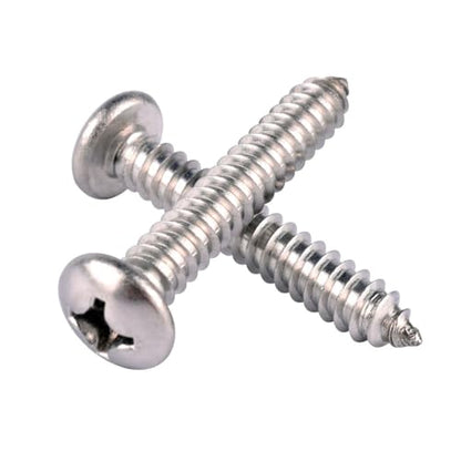 100Pcs #8 x 1/2" Phillips Pan Head Wood Screws 304 Stainless Steel 18-8 Self Tapping Screw - size: #8 x 1/2" (100pcs)