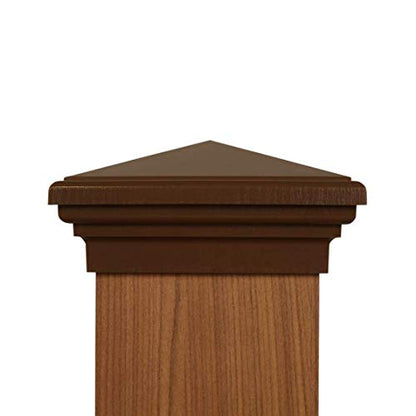 Atlanta Post Caps 6x6 Brown Pyramid Post Cap - color: Brown, size: 6x6 standard (5.5")