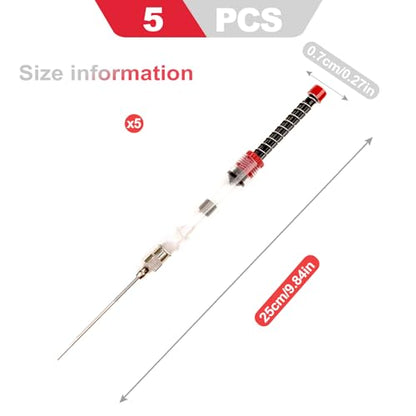 5-Pack Precision Fluid Applicator Set, Multi-Purpose Dispensing Tools for Glue, Resin, Paint & Oil, Ideal for Woodworking, Crafts & Rhinestones