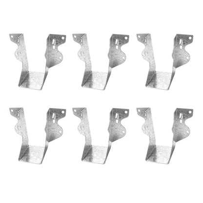 Joist Hangers 2x4 for Wood 20 Gauge Galvanized Face Mount Joist Hanger Bracket for Deck Floor Rafter Framing Ceiling - 6 Pcs - size: 2" x 4"