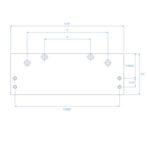 Nuk3y Flat Drop Bracket Mounting Plate for 9000 Series Door Closer (White, Parallel Arm Mount) - size: Parallel Arm Mount, style: White