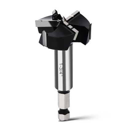 1-3/4" Forstner Drill Bit with 3/8" Quick Change Hex Shank - size: 1-3/4" | 44.5mm