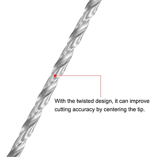 uxcell HSS Extra Long Twist Drill Bits,3.5mm Drill Dia 300mm Length 2Pcs - size: 3.5x300mm