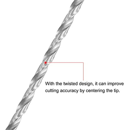 uxcell HSS Extra Long Twist Drill Bits,3.5mm Drill Dia 300mm Length 2Pcs - size: 3.5x300mm