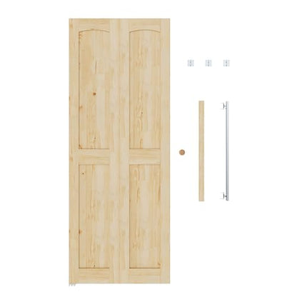 Bifold Doors for 24"x80" Opening, Solid Pine Wood Interior Folding Doors - size: 23.45" x 77.75" (fit 24*80.5-80.75 opening)