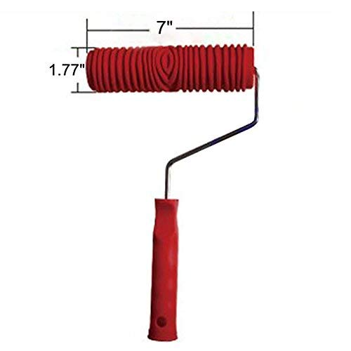 TINTON LIFE® 2Pcs Rubber 7" Empaistic Wood Pattern Painting Roller + 3.9" Graining Painting Tool with Handle