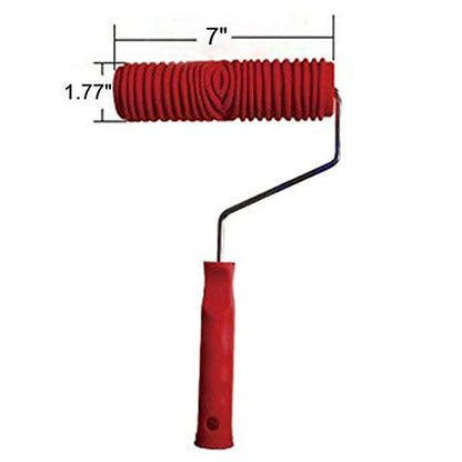 TINTON LIFE® 2Pcs Rubber 7" Empaistic Wood Pattern Painting Roller + 3.9" Graining Painting Tool with Handle