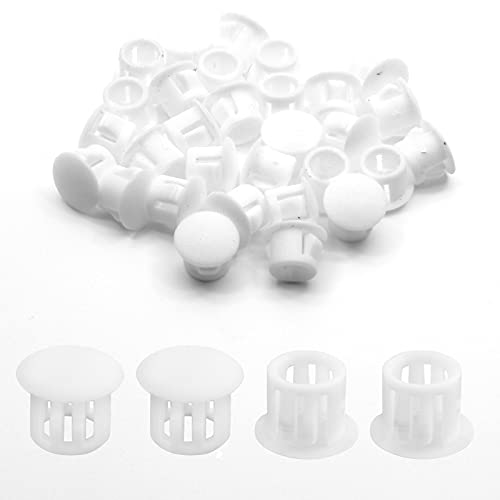 Plastic Hole Plugs, 10mm (3/8"), White, 30PCS - color: White, size: 10mm (3/8")