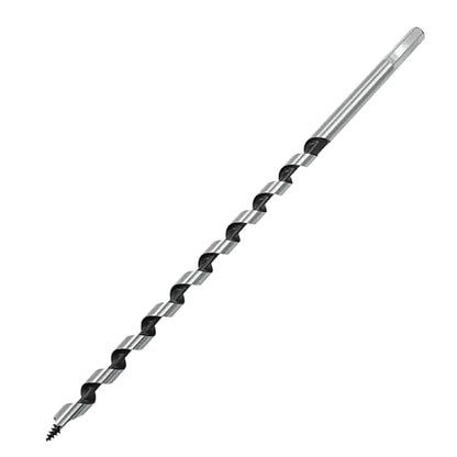 3/8 x 12 Inch Carbon Steel Long Wood Auger Drill Bit - size: 3/8" Diameter