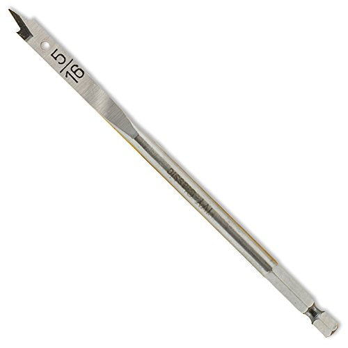 IVY Classic 10705 5/16 x 6-Inch Swift Bore® Wood Spade Bit, High-Carbon Steel, 1/Card - size: 5/16 x 6"