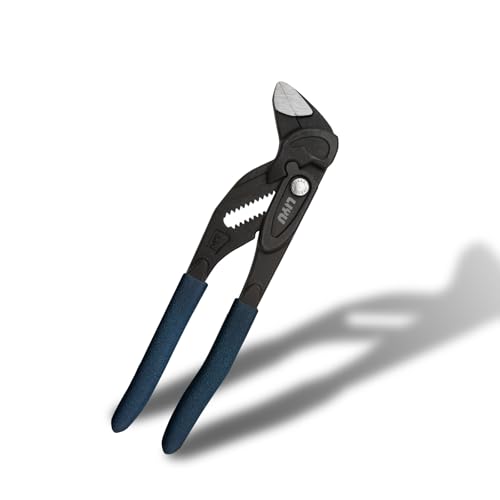 LIYU 7-Inch Adjustable Pliers Wrench, Forged CR-V Steel, Black Phosphate Rust-Resistant Finish, Comfort Non-Slip PVC Handle, Multi-Purpose Tool for Plumbing, Auto Repair & Household Maintenance