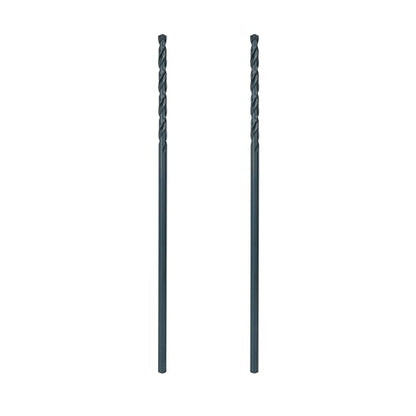 Greycore Tools 5/32 Inch x 6 Inch Black Oxide Aircraft Extension Bit 2-Pack – Long Drill Bit for Steel, Wood, Plastic and Aluminum - Round Shank, Split Point (5/32" x 6") - size: 5/32" x 6"