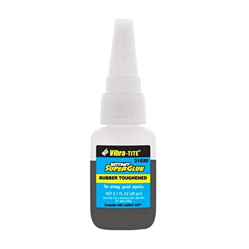 Vibra-TITE - 31020 310 Toughened Superglue: Gap Filling Black - 20 gm Bottle - size: 20 grams