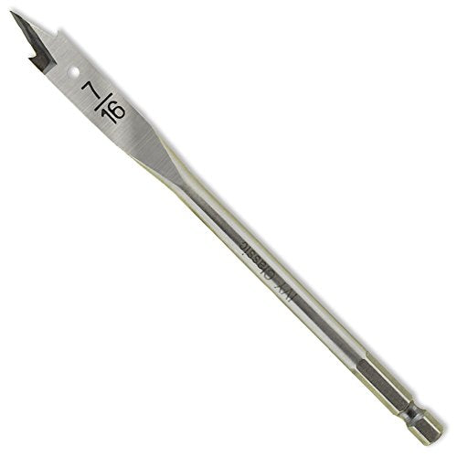 IVY Classic 10707 7/16 x 6-Inch Swift Bore® Wood Spade Bit, High-Carbon Steel, 1/Card - size: 7/16 x 6"