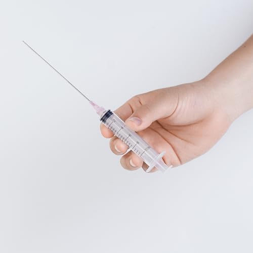 10ml Glue Applicator Syringes with 18G 4 Inch Blunt Tip Long Needle and Cap - size: 10ml