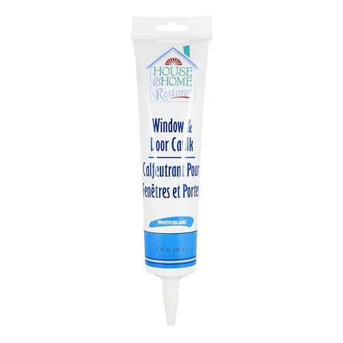Red Devil 0848 House & Home Restore Premium Window & Door Caulk, 5 Fl. Oz, White