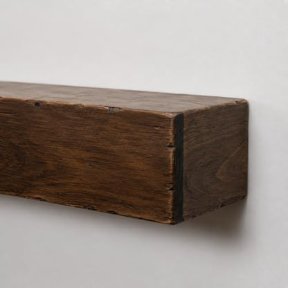 Fireplace Mantel, Rustic, Shelf, Floating Mantle, Real Wood, Beam, URBANDI (Provincial, 84Lx6Hx8D) - color: Provincial, size: 84Lx6Hx8D