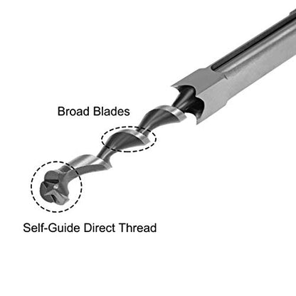 uxcell Square Hole Drill Bit, 1/2" High-Carbon Steel Hollow Chisel Mortise Power Tool for Woodworking - size: 1/2 in