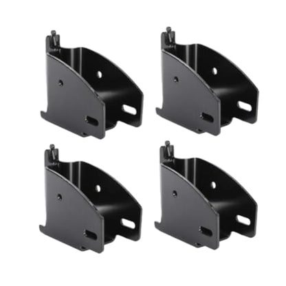 KIMISS 4PCS E Track Wood Beam End Socket, Fit with 2x4 2x6 Add Removable Bar Heavy Duty Storage Lumber Bracket for Truck Trailer Van RV Cargo Trailer (Black) - color: Black