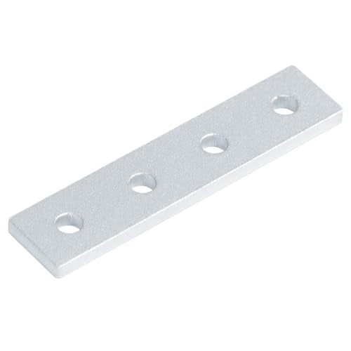 12 Pcs 2020 Flat Joining Plates, Aluminum Mending Plate, 80mm x 18mm - size: 80mm x 18mm