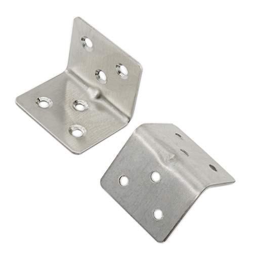 Heavy Duty Stainless Steel Corner Braces L Shape Brackets,ULIFESTAR 90 Degree Joint Right Angle Bracket Fastener for Wood Shelves Dressers Chairs with Screws 8 Pack (6 Holes 38 x 30mm/1.5 x 1.2'') - size: 6 Holes 38 x 30mm/1.5 x 1.2''