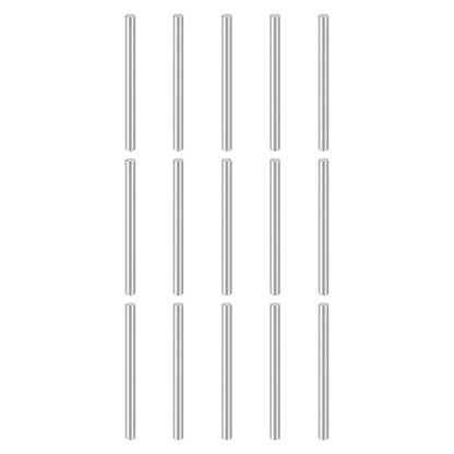 HARFINGTON 15pcs Dowel Pins M4(4mm) x 60mm 304 Stainless Steel Cylindrical Shelf Support Peg Pin Rod Fasten Elements for Metal Devices Wood Furniture DIY Installation, Silver - size: M4 x 60mm