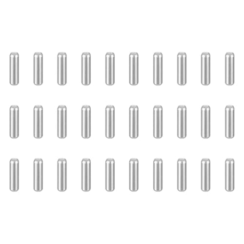 HARFINGTON 50pcs Dowel Pins M1.5(1.5mm) x 5mm 304 Stainless Steel Cylindrical Shelf Support Peg Pin Rod Fasten Elements for Metal Devices Wood Furniture DIY Installation, Silver - size: M1.5 x 5mm